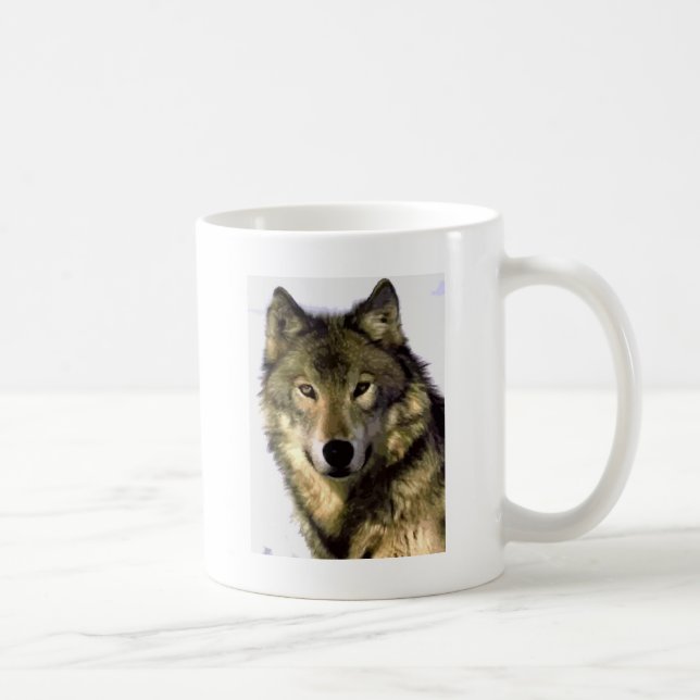 Grey Wolf Coffee Mug (Right)