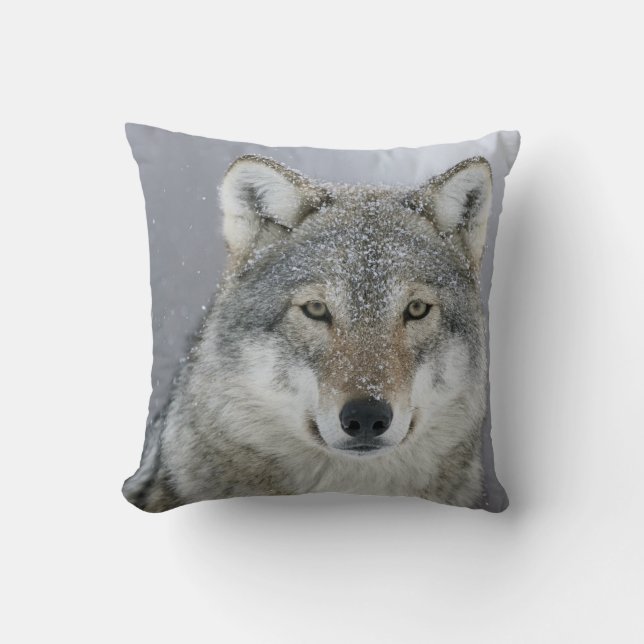 Grey Wolf Cushion (Front)