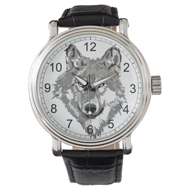 Grey Wolf Design Watch (Front)