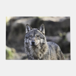 Grey Wolf Doormat