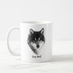 Grey Wolf elegant customisable Coffee Mug