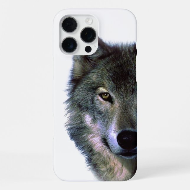 Grey Wolf Eye iPhone Case (Back)