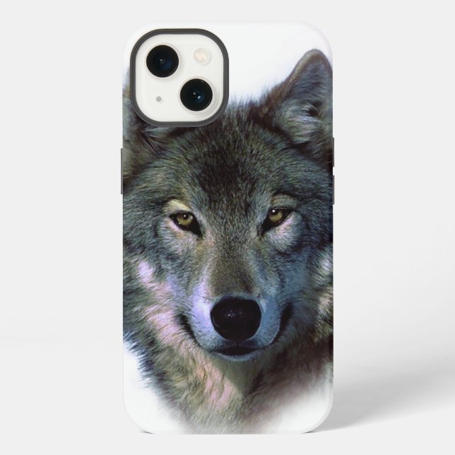 Grey Wolf Eyes iPhone Case (Back)