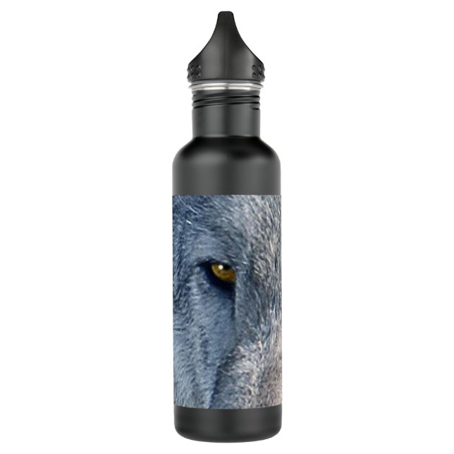 Grey Wolf Eyes Wildlife-lovers' Photo 710 Ml Water Bottle (Left)