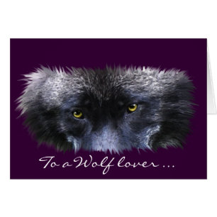 GREY WOLF EYES Wildlife Supporter blank note-cards