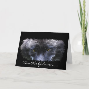 GREY WOLF EYES Wildlife Supporter blank note-cards Card