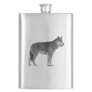 Grey Wolf Flask