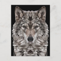 Grey Wolf Geometric Portrait