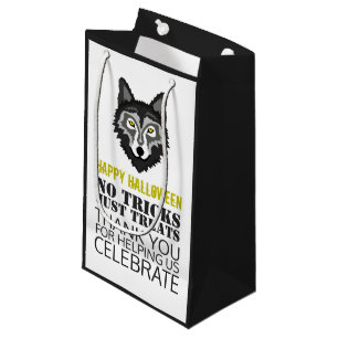 Grey Wolf, Halloween Party Small Gift Bag