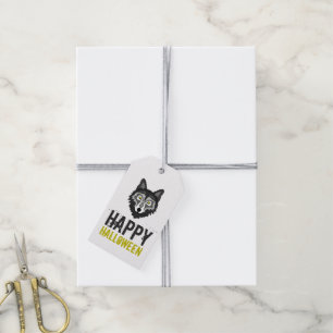 Grey Wolf, Happy Halloween Gift Tags