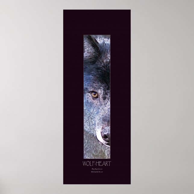 (Grey) WOLF HEART Art Poster (Front)