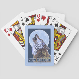Grey Wolf HowlingNew Mexico Playing Cards