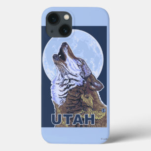 Grey Wolf HowlingUtah iPhone 13 Case