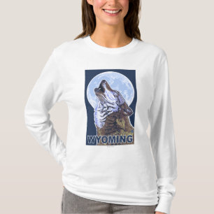 Grey Wolf HowlingWyoming T-Shirt