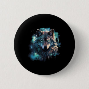 Grey Wolf Hunting Grounds 6 Cm Round Badge