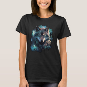 Grey Wolf Hunting Grounds, Icy Moon, Forest, Galax T-Shirt