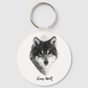 Grey Wolf impressive Key Ring