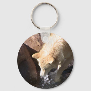 Grey Wolf Key Ring