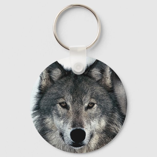 Grey Wolf Key Ring (Front)