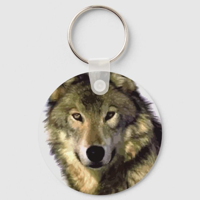 Grey Wolf Key Ring (Front)
