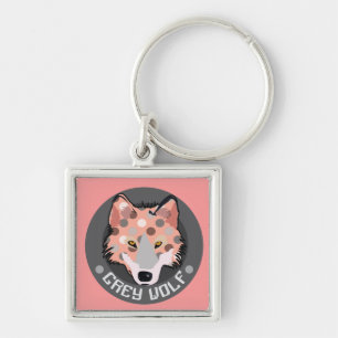 Grey Wolf Key Ring
