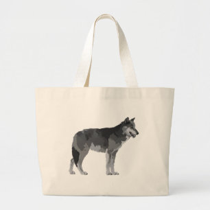 Grey Wolf Large Tote Bag