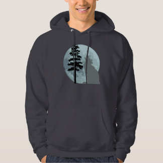 Grey Wolf Moon Hoodie