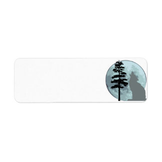 Grey Wolf Moon Return Address Label