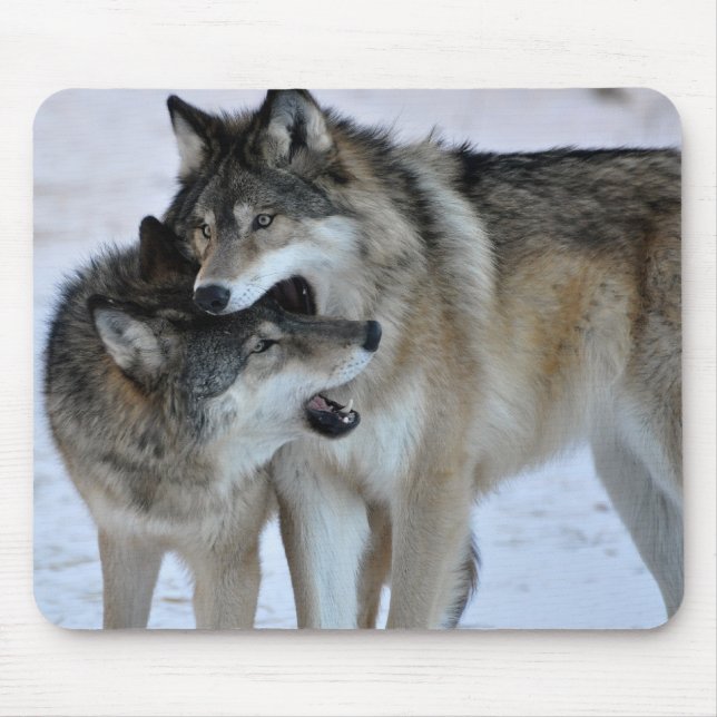 Grey Wolf Mouse Pad (Front)