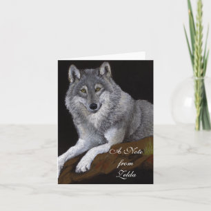 Grey Wolf Note Card