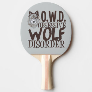Grey Wolf Ping Pong Paddle