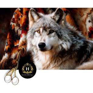Grey Wolf Portrait Furniture Decoupage Tissue Paper