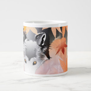 GREY WOLF PROWLER LARGE COFFEE MUG