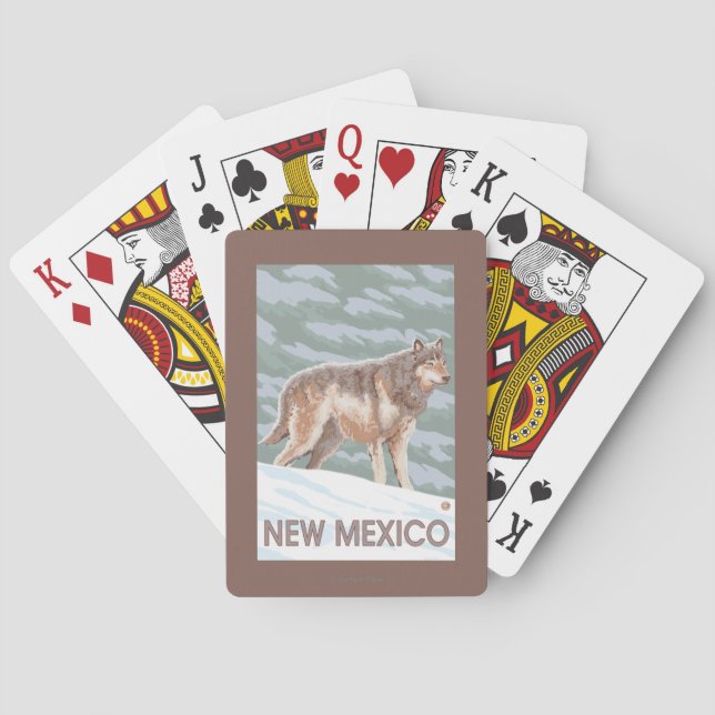 Grey Wolf StandingNew Mexico Playing Cards (Back)