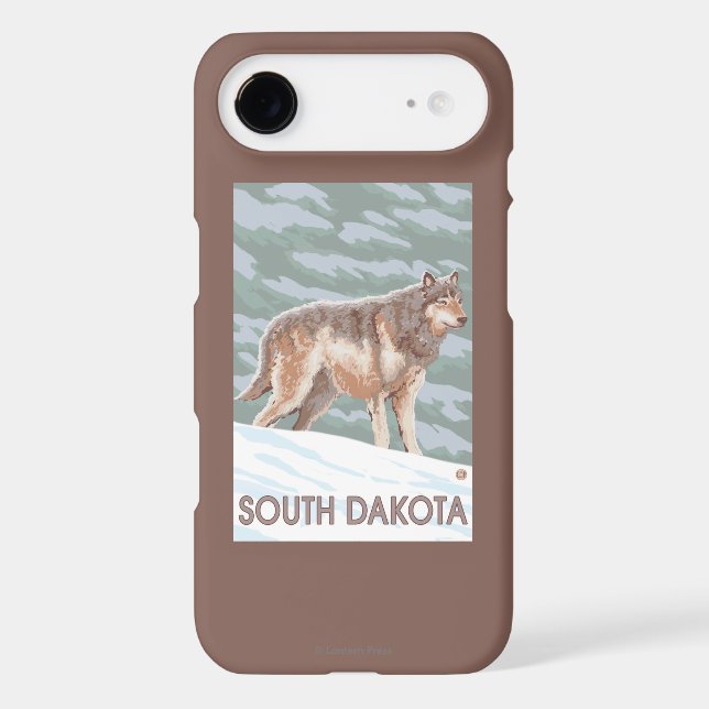 Grey Wolf StandingSouth Dakota Case-Mate iPhone Case (Back)