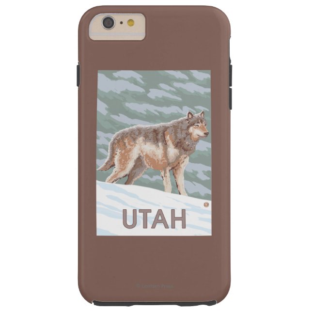 Grey Wolf StandingUtah Case-Mate iPhone Case (Back)