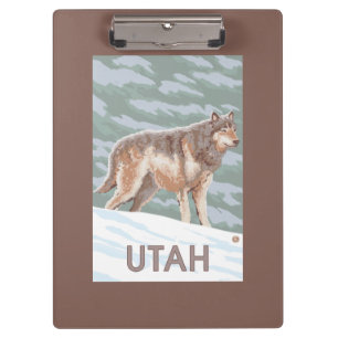 Grey Wolf StandingUtah Clipboard