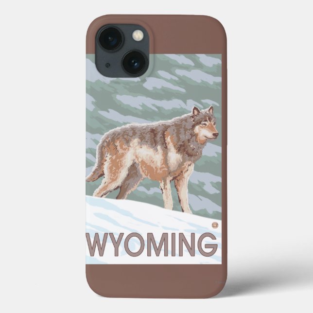 Grey Wolf StandingWyoming Case-Mate iPhone Case (Back)