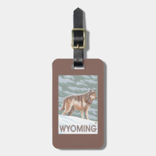 Grey Wolf StandingWyoming Luggage Tag