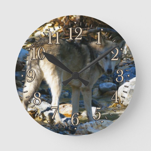 Grey Wolf & Stony Creek Photo Clock (Front)