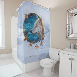 Grey Wolf THE GREAT QUEST Shower Curtain