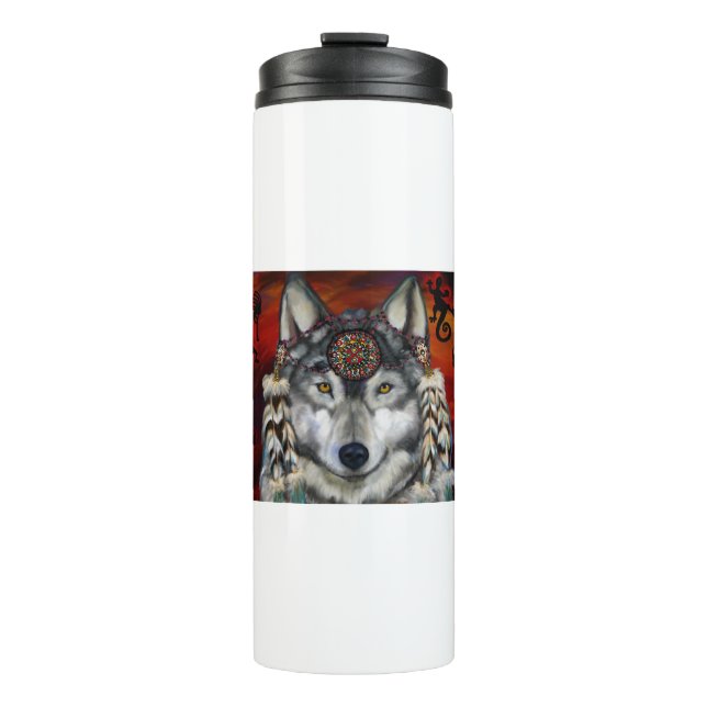 Grey Wolf Thermal Tumbler (Front)