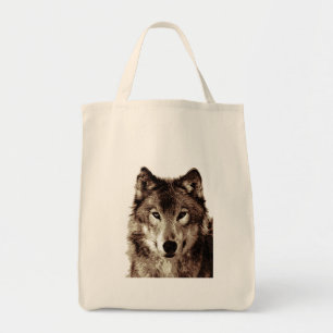 Grey Wolf Tote Bag