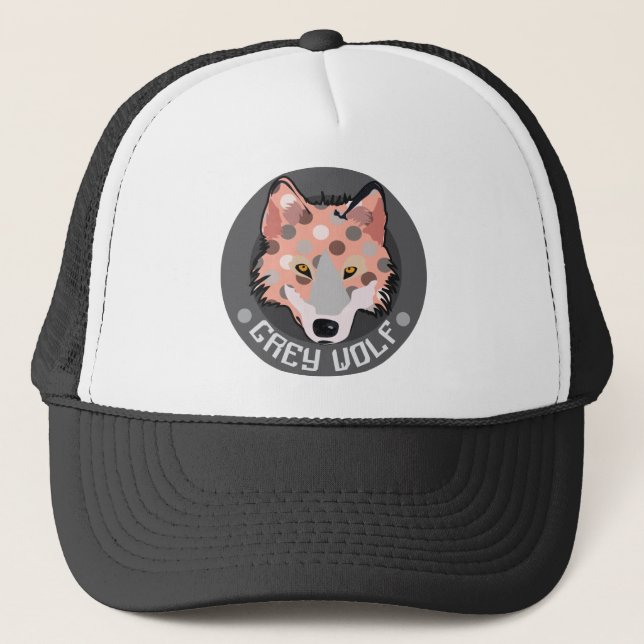 Grey Wolf Trucker Hat (Front)