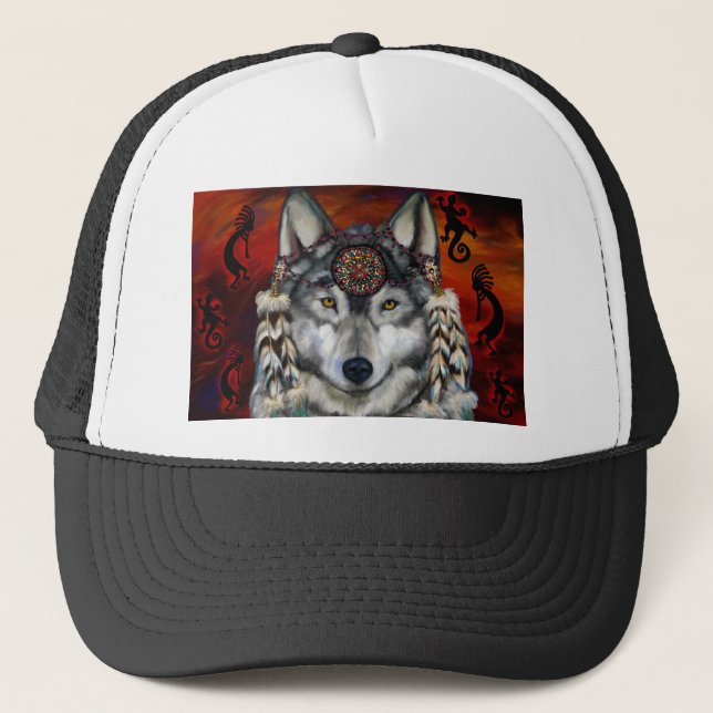 Grey Wolf Trucker Hat (Front)