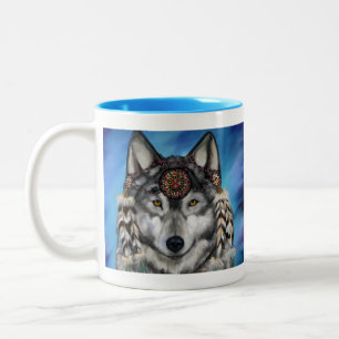 Grey Wolf Two-Tone Coffee Mug