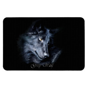 Grey Wolf Wildlife Portrait on a Flexi Magnet