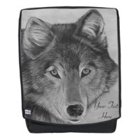 grey wolf wildlife portrait painting wolves