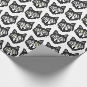 Grey Wolf Wrapping Paper