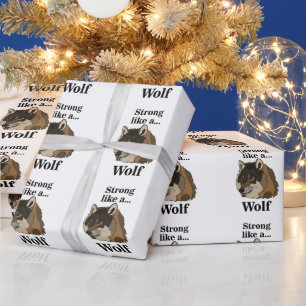 Grey Wolf Wrapping Paper